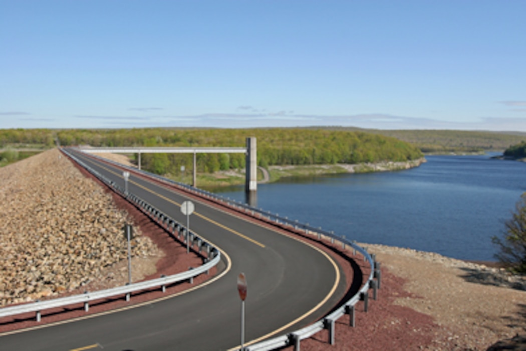 As visitors drive along the entrance roadway, they are greeted with a spectacular view of dam tower, reservoir, and surrounding landscape when they reach the dam. 