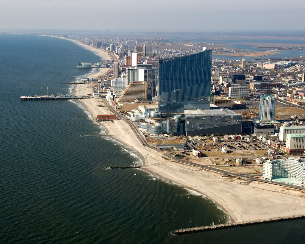 The northern end of Atlantic City in 2012 prior to periodic renourishment 