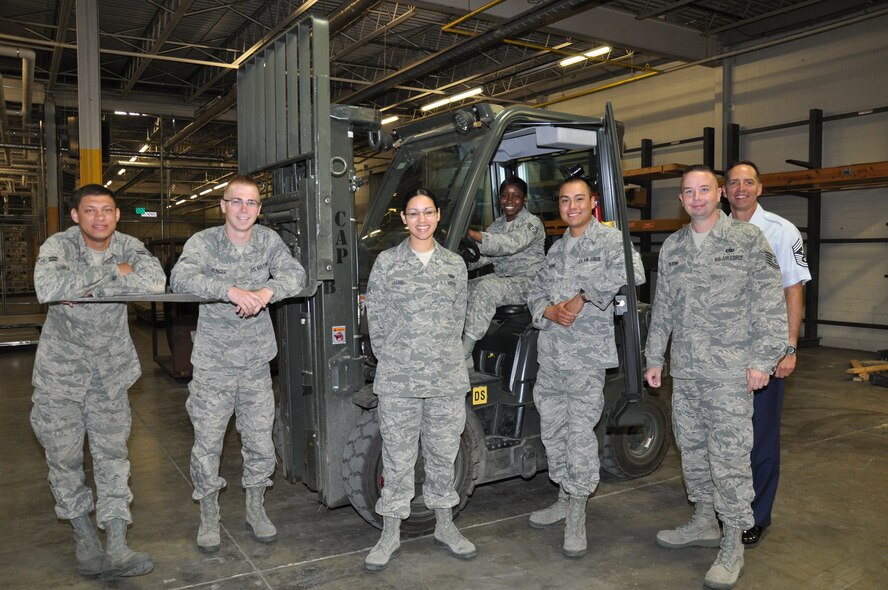 MINOT AIR FORCE BASE, N.D. -- Within the 5th Logistics Readiness Squadron's Materiel Management Flight, the Maintenance Support Section consists of the Flight Service Center and Maintenance Supply Liaison elements. Flight Service Center recovers and forwards all due-in-from maintenance assets to Air Force repair facilities, Defense Reutilization & Marketing Office or the Air Force Repair Enhancement Program office for on base repair. Maintenance Supply Liaison manages the procurement and tracking of all non mission capable asset requirements for the 23rd and 69th Bomb Squadrons. (Photo Submission/Staff Sgt. Carmen Washington)