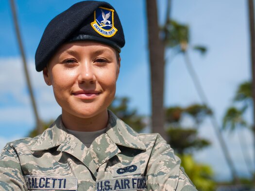 Staff Sgt. Michelle Falcetti, 624th Security Forces Squadron training manager (U.S. Air Force photo/Staff Sgt. Kyle Brasier)