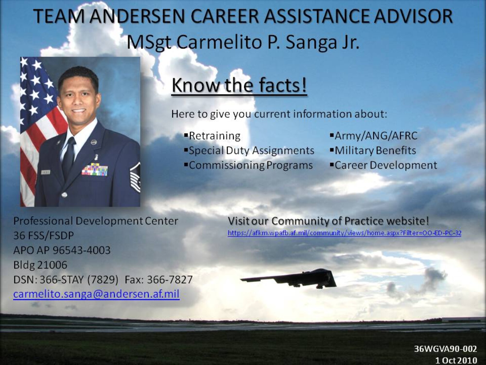 Career assistance advisor flyer