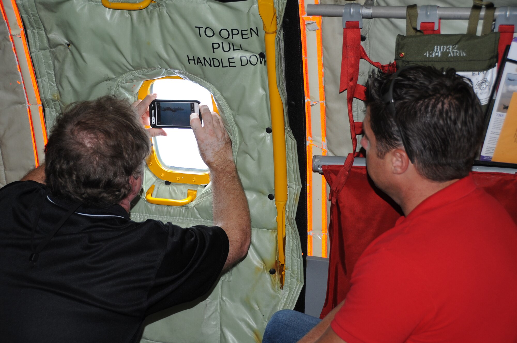 A civilian employer of a 442 Fighter Wing reservist sits in the cockpit of a KC-135 Stratotanker during a refueling mission during Employer Day, Aug. 4, 2012 here.  Employer Day allows the civilian employers of Air Force reservists the opportunity to see what their employees do on their Reserve weekend as well as thank the employees for their flexibility and support. The 303rd FS is assigned to the 442 FW, an Air Force Reserve unit stationed at Whiteman Air Force Base Mo. (U.S. Air Force photo/Staff Sgt. Lauren Padden)