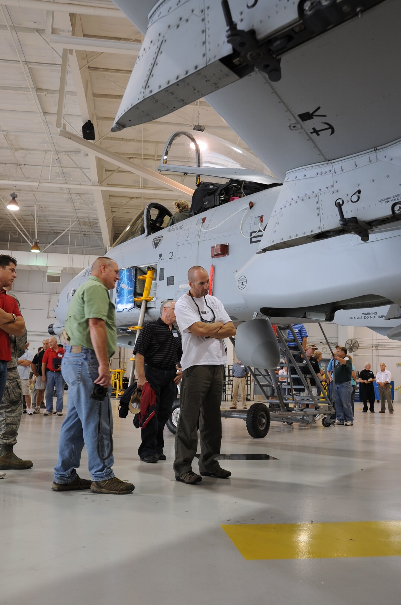Civilian employers of 442 Fighter Wing reservists, tour the A-10 Thunderbolt II during Employer Day, Aug. 4, 2012 here.  Employer Day allows the civilian employers of Air Force reservists the opportunity to see what their employees do on their Reserve weekend as well as thank the employees for their flexibility and support. The 303 FS is assigned to the 442 FW, an Air Force Reserve unit stationed at Whiteman Air Force Base Mo. (U.S. Air Force photo/Staff Sgt. Lauren Padden)
