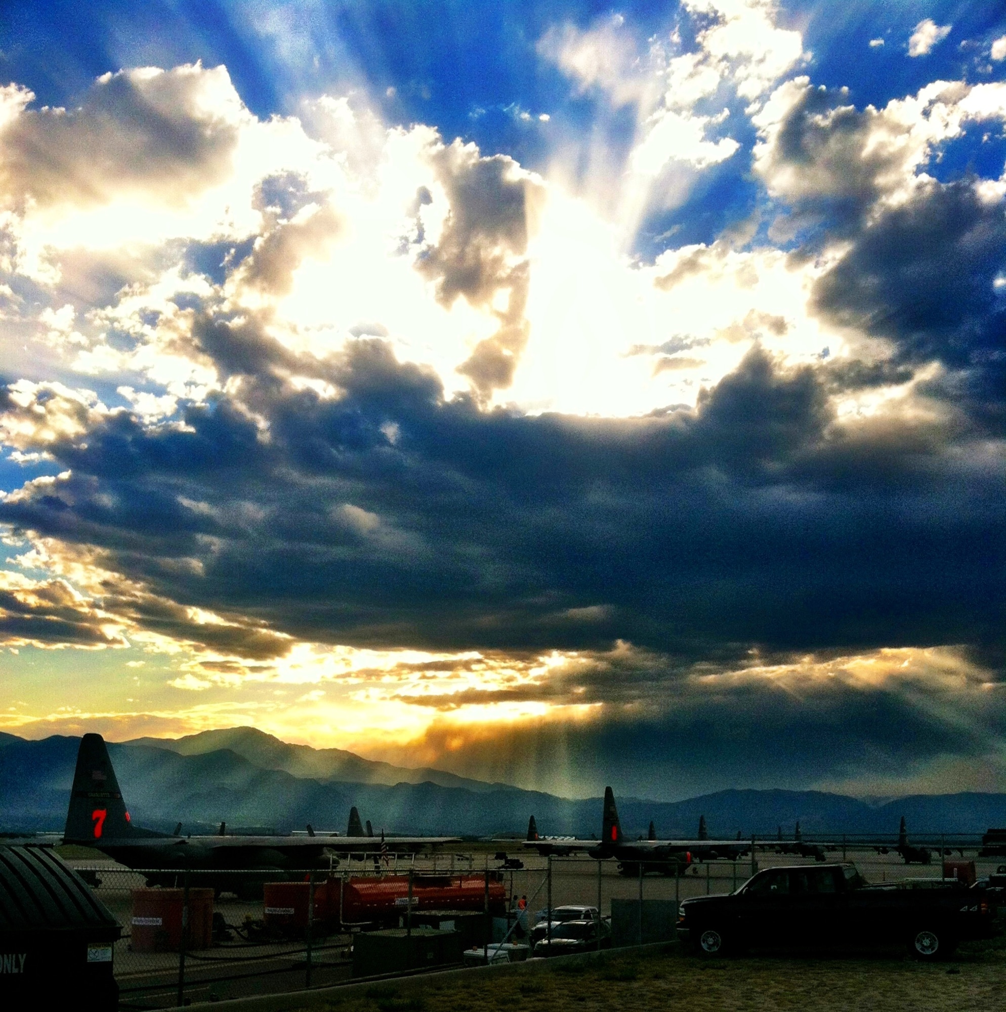 MAFFS 7 sits on the ramp at Peterson Air Force Base, Colo. about a week before the fatal crash that took place July 1, 2012. (Photo by Tech. Sgt. Francis Antonio)