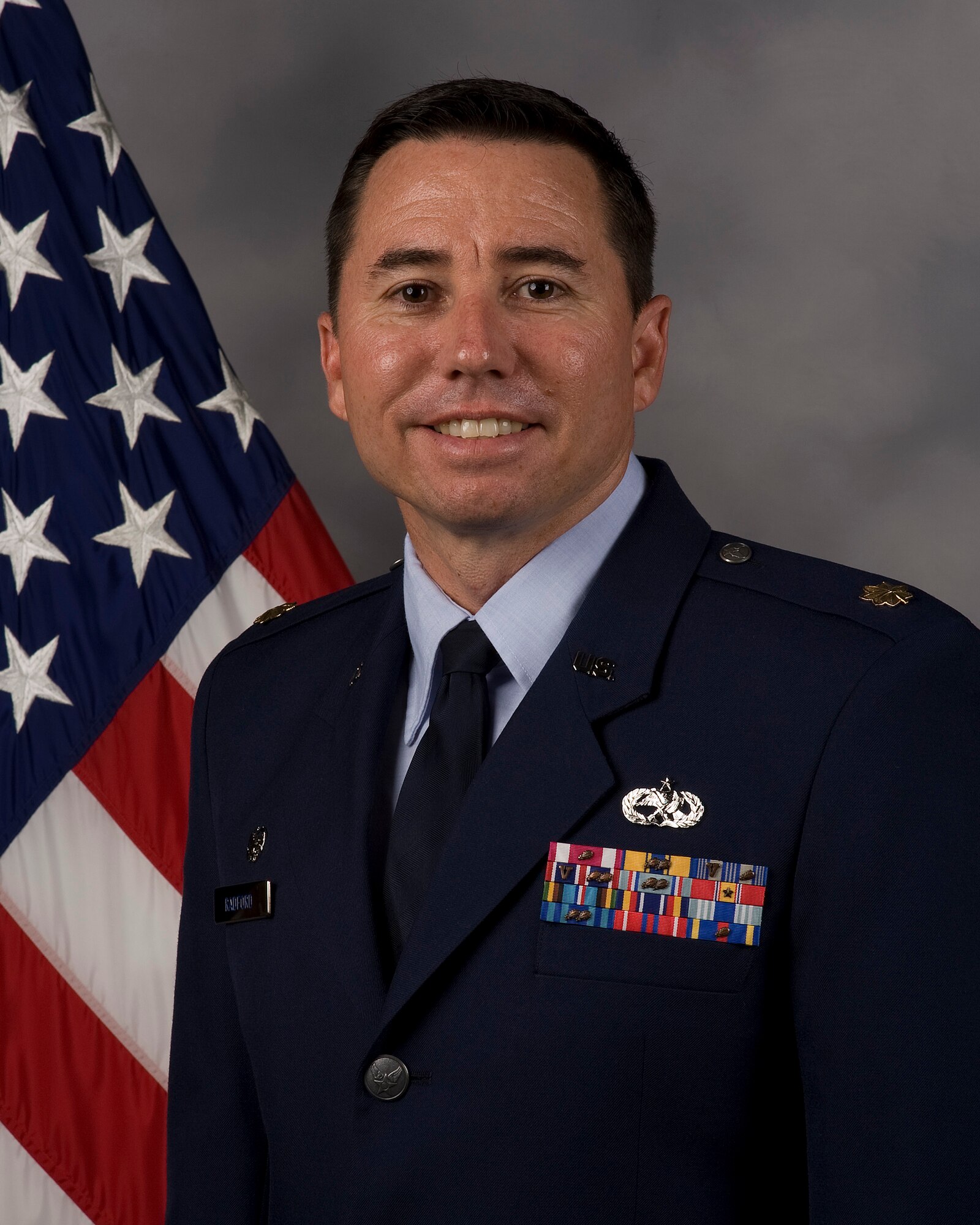Maj. Justin Radford, commander of the 736th Aircraft Maintenance Squadron 