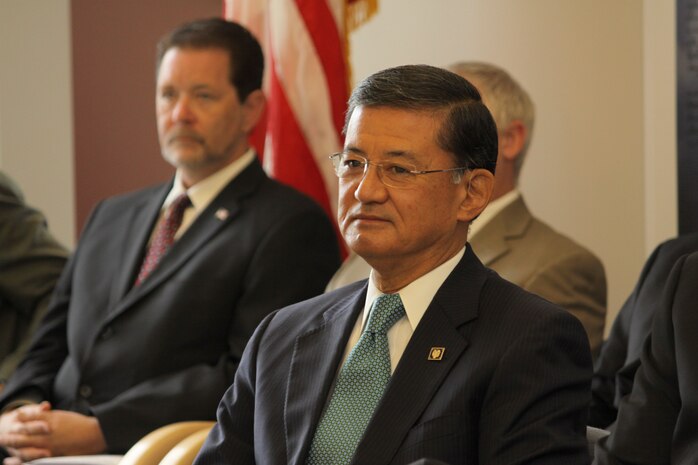 Secretary of Veterans Affairs Eric K. Shinseki listens to the opening comments during the dedication of the North Las Vegas VA Medical Center Aug. 6, 2012 in North Las Vegas, Nev.The medical center is the first new VA medical center built in the United States in 17 years and the first ever built in southern Nevada. (VA photo by Lea Greene)