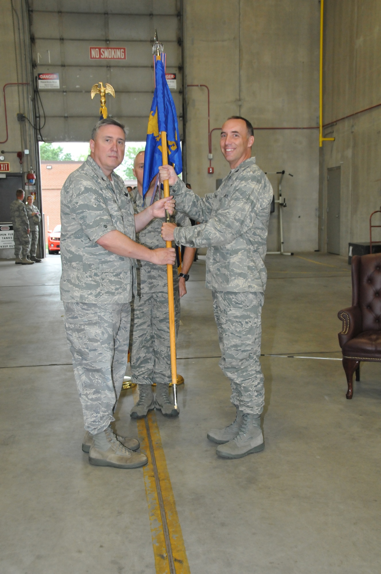 Col. Michael P. Burns assumes commmand of the 934th Mission Support Group at Minneapolis-St. Paul Air Reserve Station, Minn.  Col. Burns was born in St. Paul, Minn., and graduated from Hill-Murray High School in Maplewood, Minn.  (U.S. Air Force Photo/Staff Sgt. Kimberly Hickey)