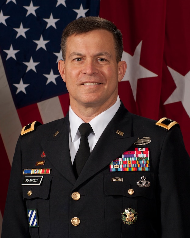 Major General John W. Peabody, U.S. Army Corps of Engineers Mississippi Valley Division Commander and Mississippi River Commission President.
