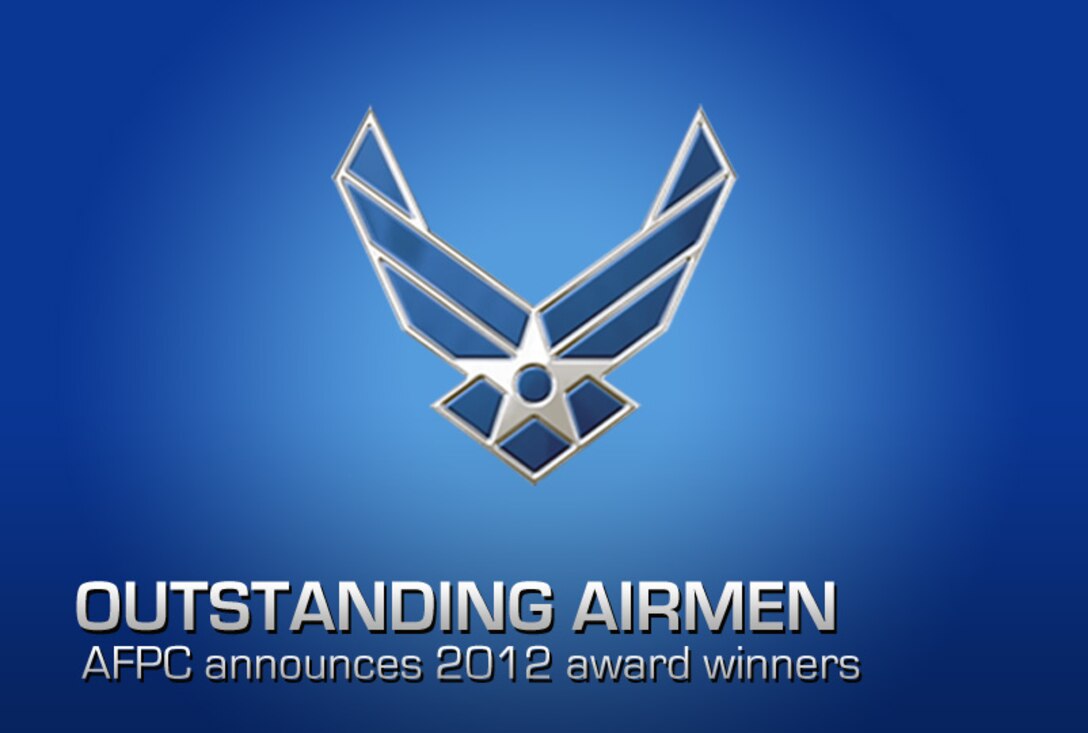 Air Force officials selected the service's top enlisted members, naming the 12 Outstanding Airmen of the Year for 2012. (U.S. Air Force graphic/Sylvia Saab)