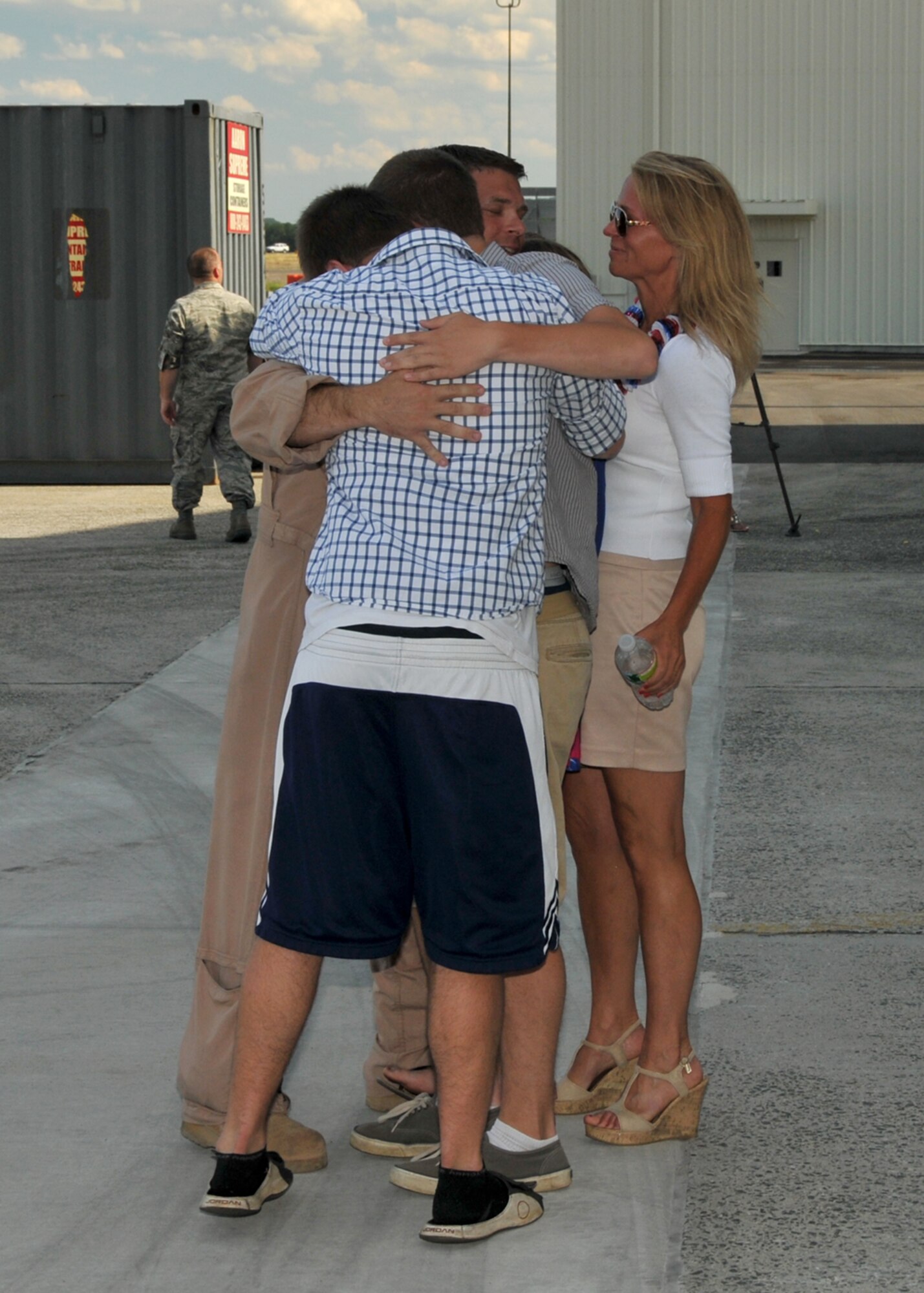 On July 10, 2012, about 200 104th Fighter Wing members returned home from a 90-day, Air Expeditionary Force deployment.

Family and friends welcomed the members home with cheers, tears and hugs.  
