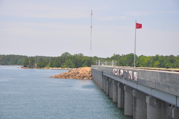 HARTWELL, Ga. — A view of the U.S. Army Corps of Engineers Savannah District Hartwell Dam.