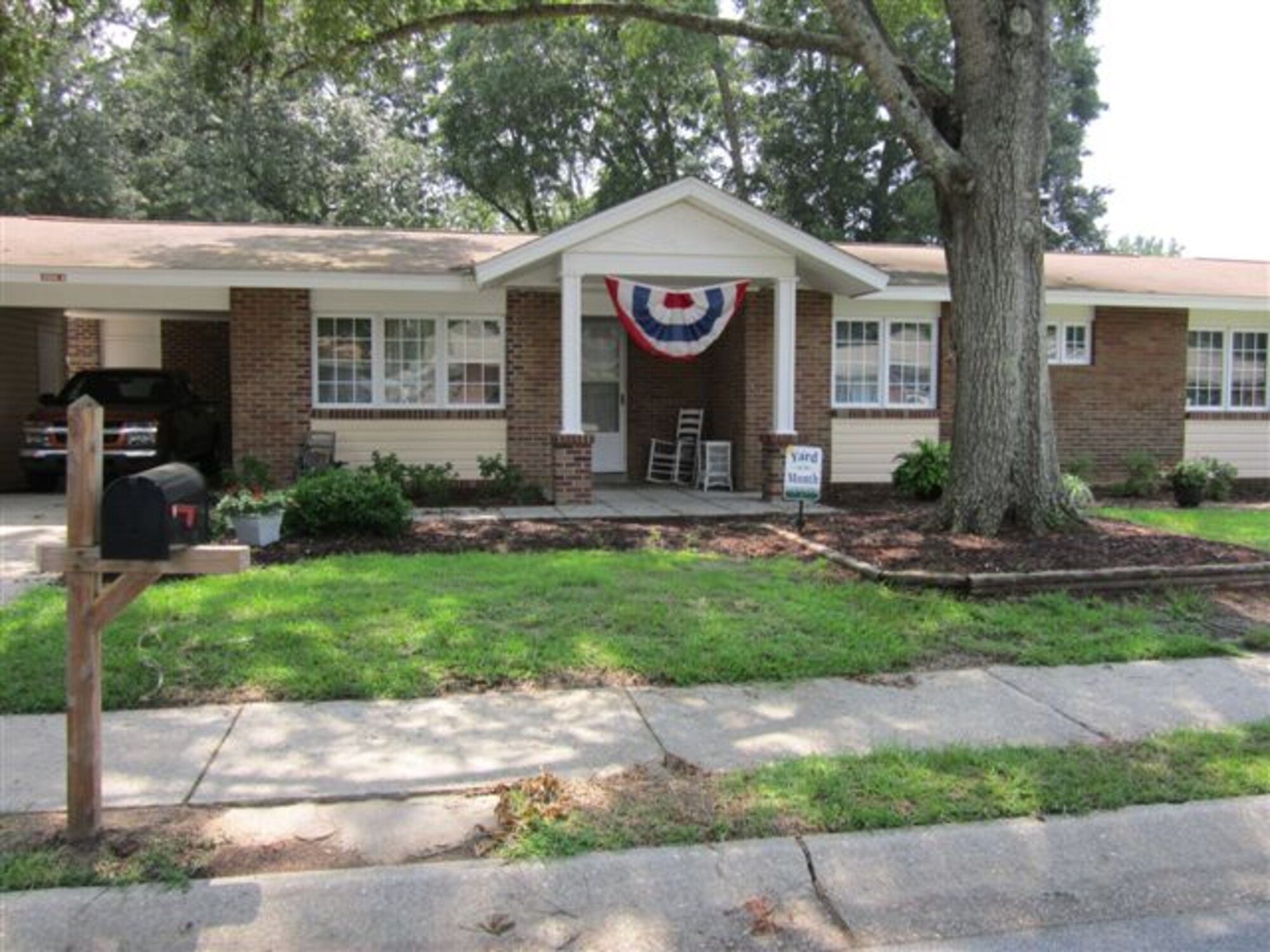 Forest City Communities recently announced their August Yard of the Month winners at Joint Base Charleston – Air Base. This yard belongs to Senior Airman James Abbott from the 437th Maintenance Squadron. (Courtesy photo)
