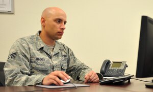 U.S. Air Force Senior Airman Tony Wagner serves as a 366th Security Forces Squadron resource advisor and was selected as the squadron’s Warrior of the Week.  (U.S. Air Force photo/Airman 1st Class Heather Hayward)