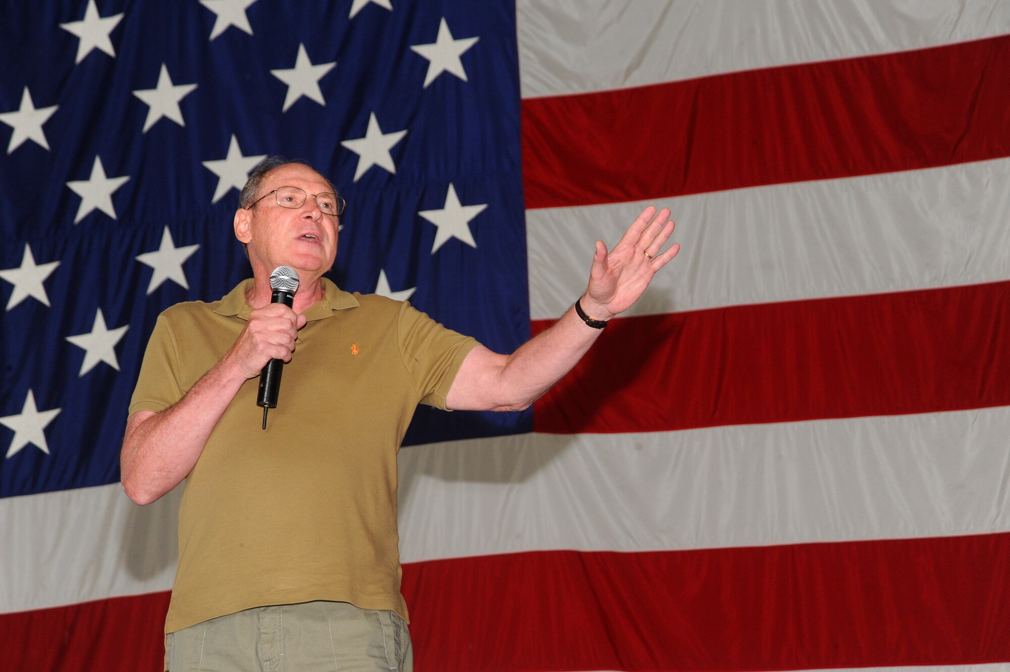 Dr. Robert Wicks, a psychologist and author, speaks about how Airmen should cope with stress and adversity as well as having the power to recover Aug. 15 2012, during Resiliency Day on Grand Forks Air Force Base, N.D. (U.S. Air Force photo/ Airman 1st Class Xavier Navarro)