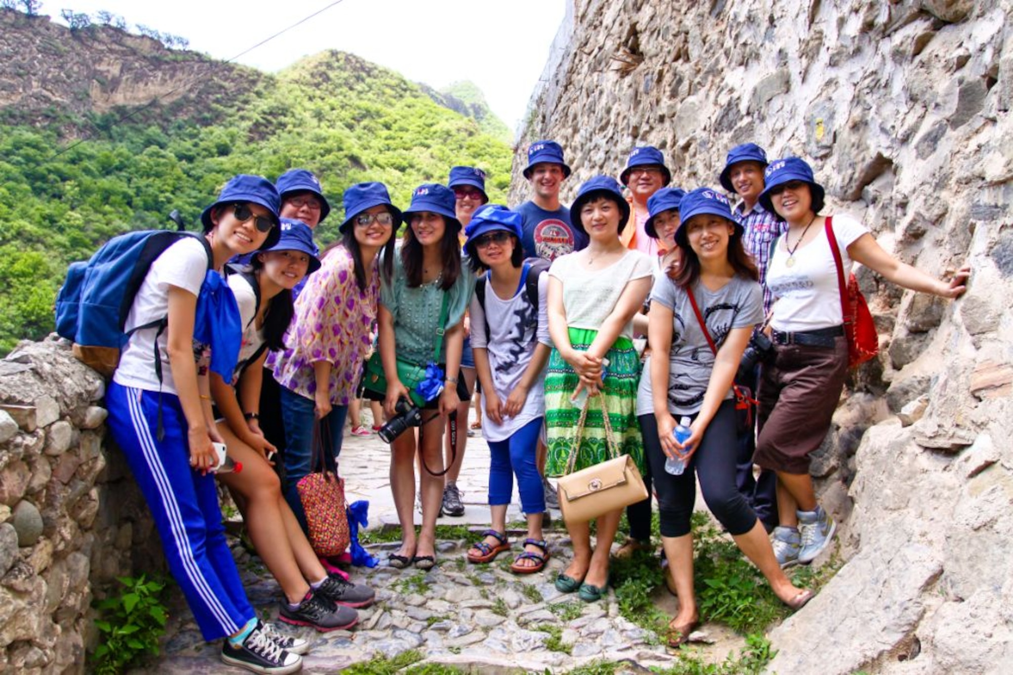 Cadet 2nd Class Richard Cook with co-workers from Chindex explore an ancient village outside of Beijing during his Ambassadors of Inclusion visit to China. Cook worked as an intern in the marketing department of the United Family Hospitals division. (U.S. Air Force Photo)