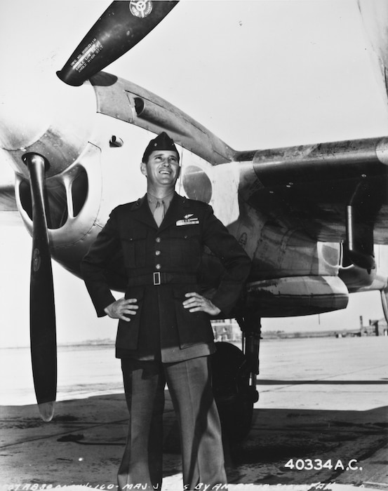 After enlisted service as an artilleryman in the South Dakota National Guard From 1937 to 1940, Joe Foss entered the Marine Corps Reserve for aviation training. As a Marine, Foss achieved 26 victories in the Southwest Pacific and received the Medal of Honor, finishing the World War II as a major. After the war, Joe Foss helped start the South Dakota Air National Guard, rising to the rank of brigadier general and in 1955 winning election as governor of the state.