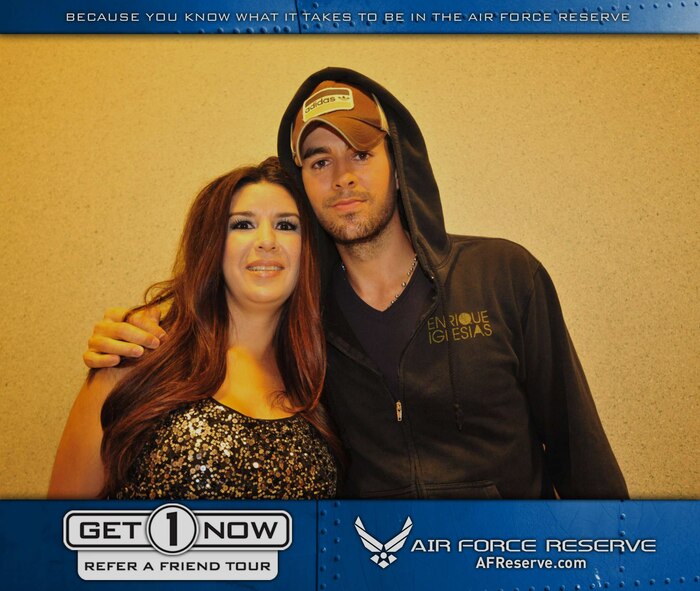 Reservists who referred a friend through the Air Force Reserve's Get 1 Now program received two free tickets to see Enrique Iglesias in Anaheim, CA on August 11. Visit www.get1now.us for more information and to submit your referral. (U.S. Air Force courtesy photo)