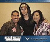 Reservists who referred a friend through the Air Force Reserve's Get 1 Now program received two free tickets to see Enrique Iglesias in Anaheim, CA on August 11. Visit www.get1now.us for more information and to submit your referral. (U.S. Air Force courtesy photo)