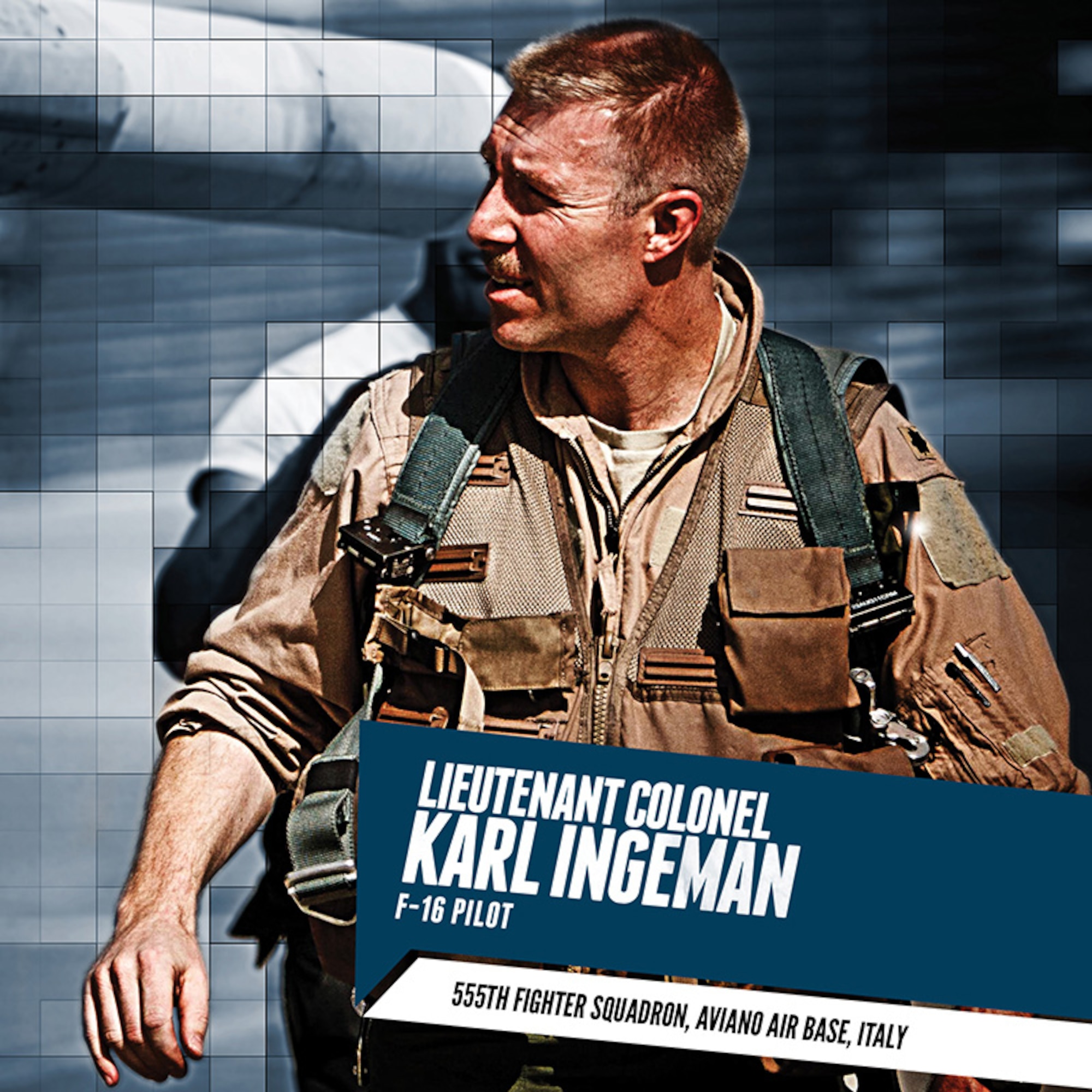 Lt. Col. Karl Ingeman is one of 20 Airmen profiled in the 2012 edition of "Portraits in Courage" highlighting cases of courage and bravery.  Ingeman is an F-16 pilot at Aviano Air Base, Italy, who helped saved a downed aircrew during Operation Odyssey Dawn in Libya by making low passes to keep enemy vehicles at bay.