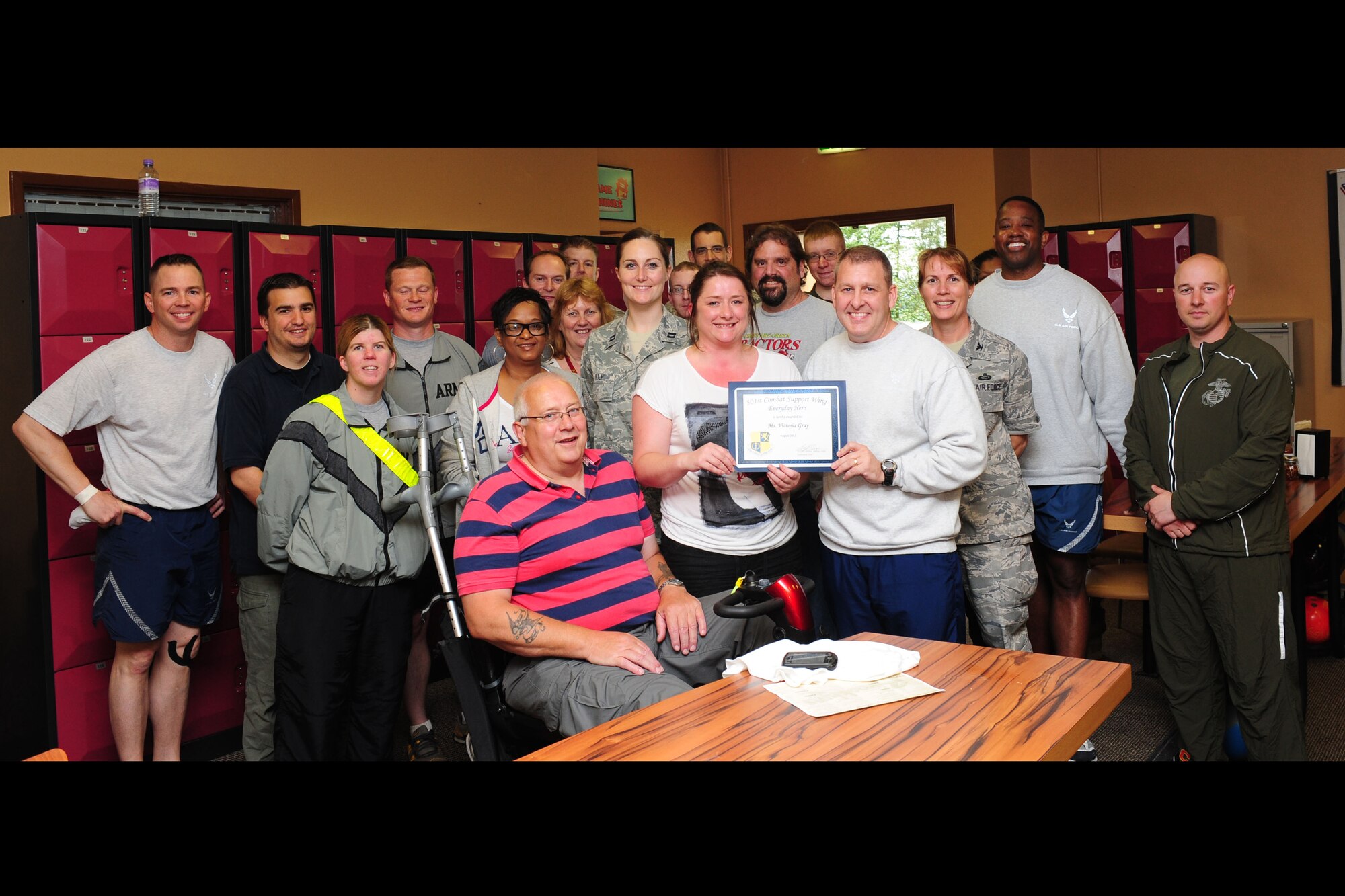 RAF MENWITH HILL, United Kingdom - Victoria Gray, 421st Air Base Squadron, was named the August 501st CSW Everyday Hero from the 421st ABS. 

Gray, the marketing director for the 421st ABS, plays a vital role ensuring high morale of personnel & families assigned to Menwith Hill Station by planning, coordinating and executing a multitude of special events for the Station personnel. For the fifth consecutive year Gray put on an Independence Day event for 3,900 military, civilian and local national guests to include rides, food, mid-way games, entertainment and a fireworks display. (U.S. Air Force photo by Staff Sgt. Brok McCarthy)