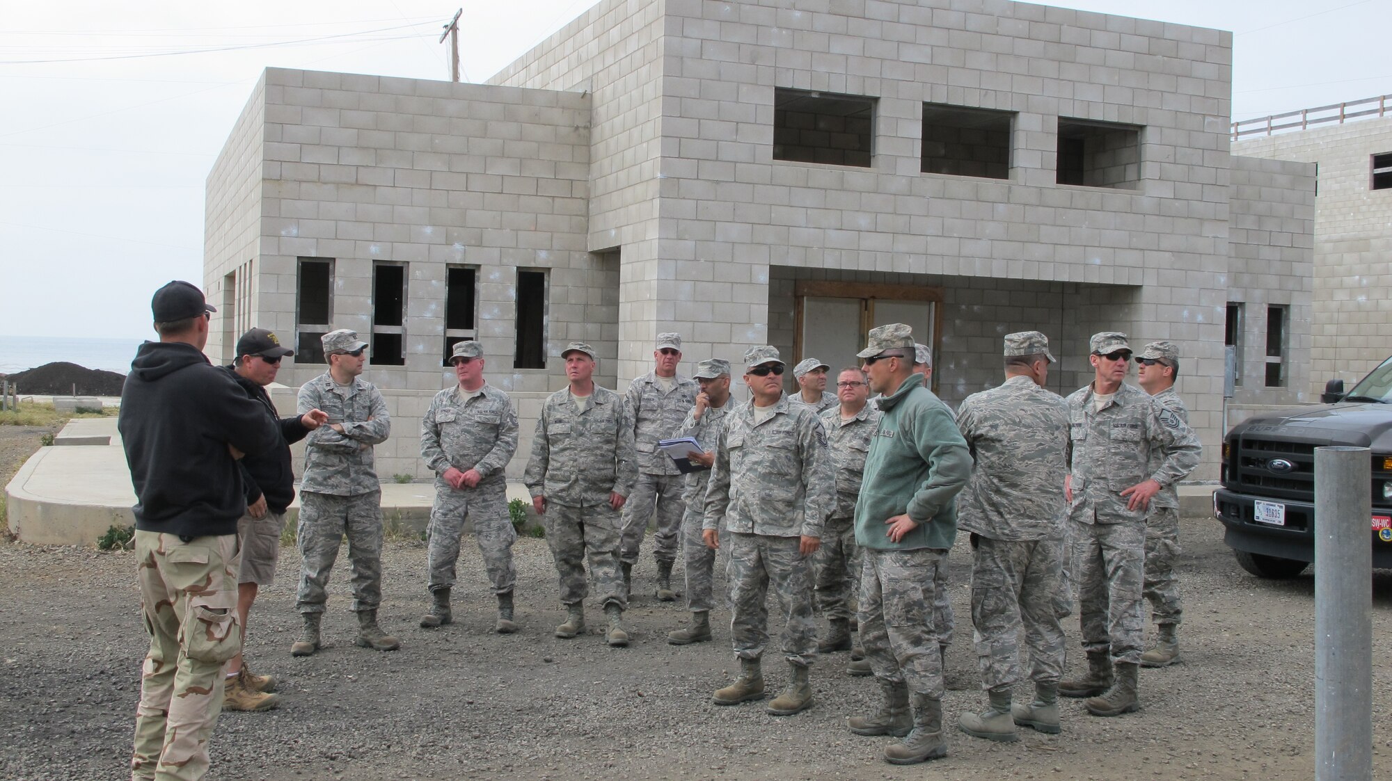Thirty-nine Airmen from the 102nd Civil Engineer Squadron (102nd CES) were called for a two-week Deployment for Training (DFT) to San Clemente Island, Calif. on May 11, 2012, to provide civil engineering services for the Navy Complex known as Maritime Operations (MAROPS). (Air National Guard photo by Senior Airman Luiz Vicentini/Released)