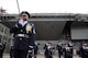Master Sgt. Whitfield Jack, U.S. Air Force Honor Guard Drill Team superintendent, stands with his unit Aug. 19 on Pier 86, New York, N.Y., following their Air Force Week performance. Jack is a native of Brooklyn, N.Y., and former military training instructor. (U.S. Air Force photo by Senior Airman Tabitha N. Haynes)