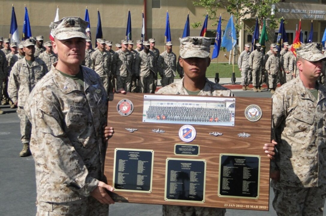 Class leadership of Class 2012020 present there class plaque to CDR ...