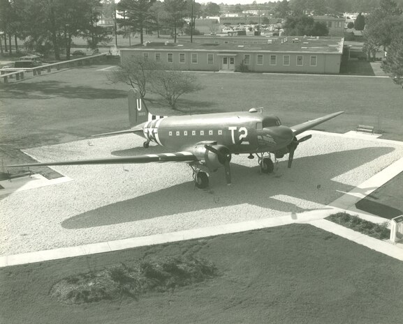The C-47 Skytrain, also known as Dakota or Gooney Bird, sits on display at Charleston Air Force Base between the years 1982 to 1989 and is still on display today. The C-47 was one of the most successful aircraft ever developed. Approximately 13,000 C-47 variants were produced including more than 2,000 built. (Courtesy Photo)