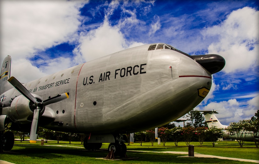 The C-124C “Globermaster II” sits on display at the Joint Base Charleston Air Park on Aug. 21, 2012 at Joint Base Charleston, S.C. The aircraft was assigned to JB Charleston from November 1957 until May 1969. (U.S. Air Force Photo / Airman 1st Class Tom Brading)