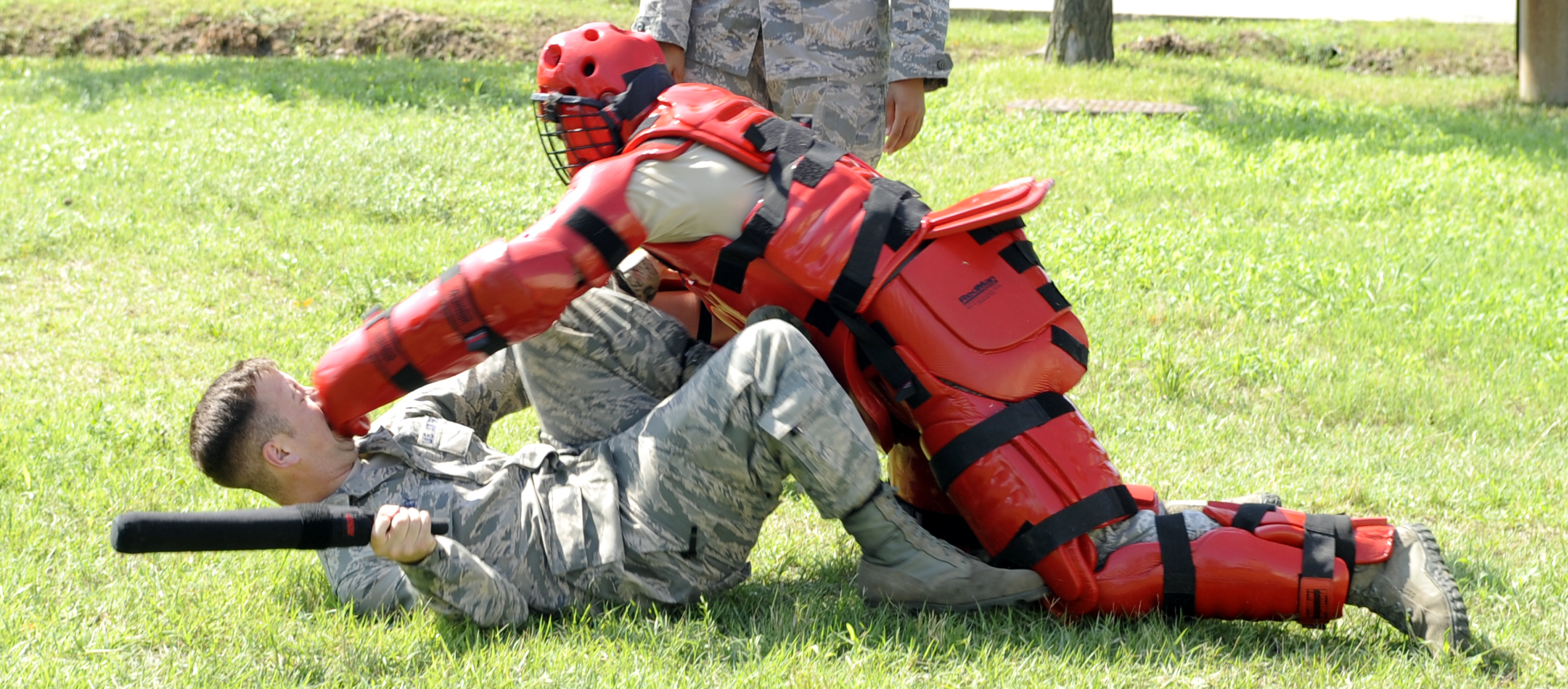 Air force red man top