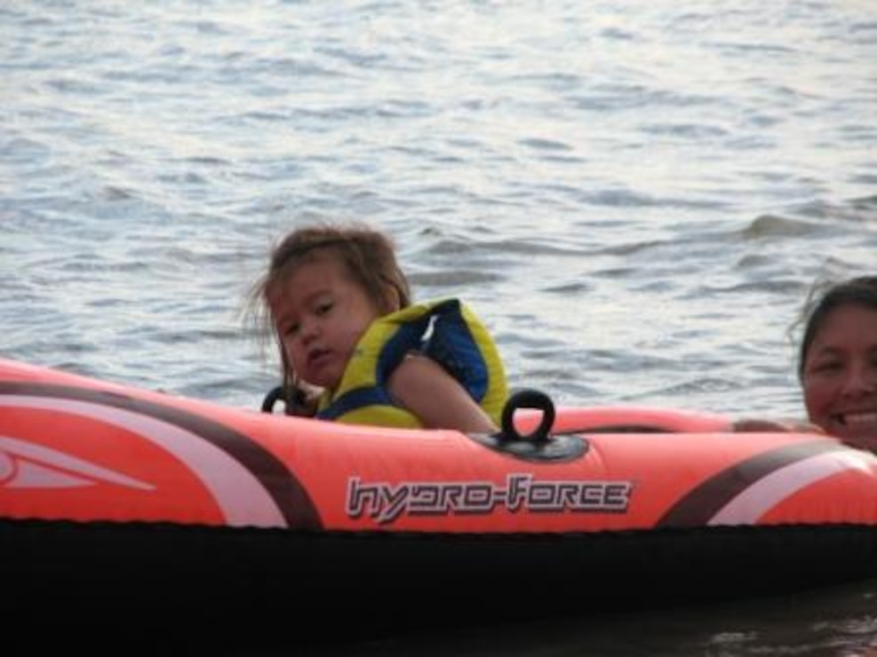 Child in a Raft in USACE Tulsa District