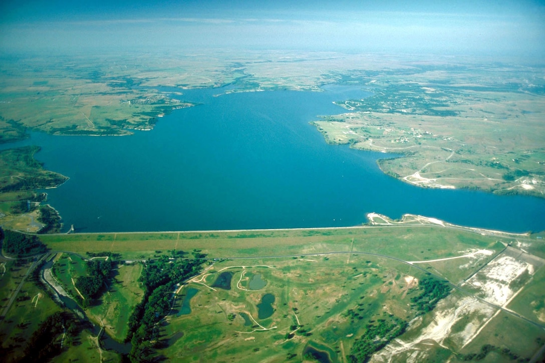 Benbrook Lake near Benbrook, Tx provides flood protection, municipal water supply, and recreation.
