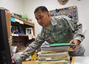 U.S. Air Force Tech Sgt. Eric Paul Johnson Pinlac serves as a 366th Aerospace Medicine Squadron, Force Heath Management, non-commissioned officer in charge. and was selected as the squadron’s Warrior of the Week.  (U.S. Air Force photo/Airman 1st Class Heather Hayward)