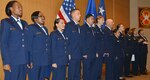 The first class of 12 Air Force nursing residents participate in a graduation ceremony Aug. 20 at the San Antonio Military Medical Center. (Photo by Lori Newman, JBSA-Fort Sam Houston Public Affairs)