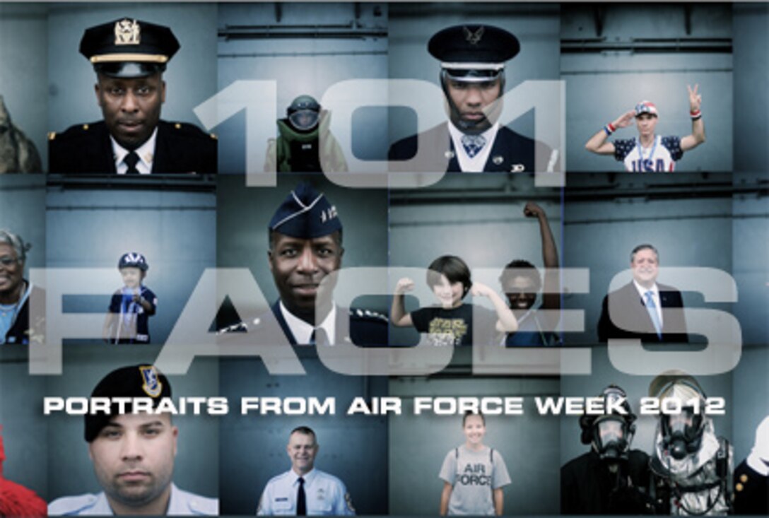 101 Faces of Air Force Week in New York City. (Graphic by Michael Jovel and photos by Master Sgt. Jeremy Lock)