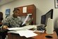 Airman 1st Class Michael Thompson, 2nd Maintenance Squadron engine management scheduler, organizes engine jacket files on Barksdale Air Force Base, La., Aug. 22. The files are used to keep track of the maintenance and inspection history of each engine. Along with paper files, engine management Airmen use the integrated management system and the comprehensive engine management system to track the engines and the maintenance performed on them. (U.S. Air Force photo/Airman 1st Class Micaiah Anthony)(RELEASED)