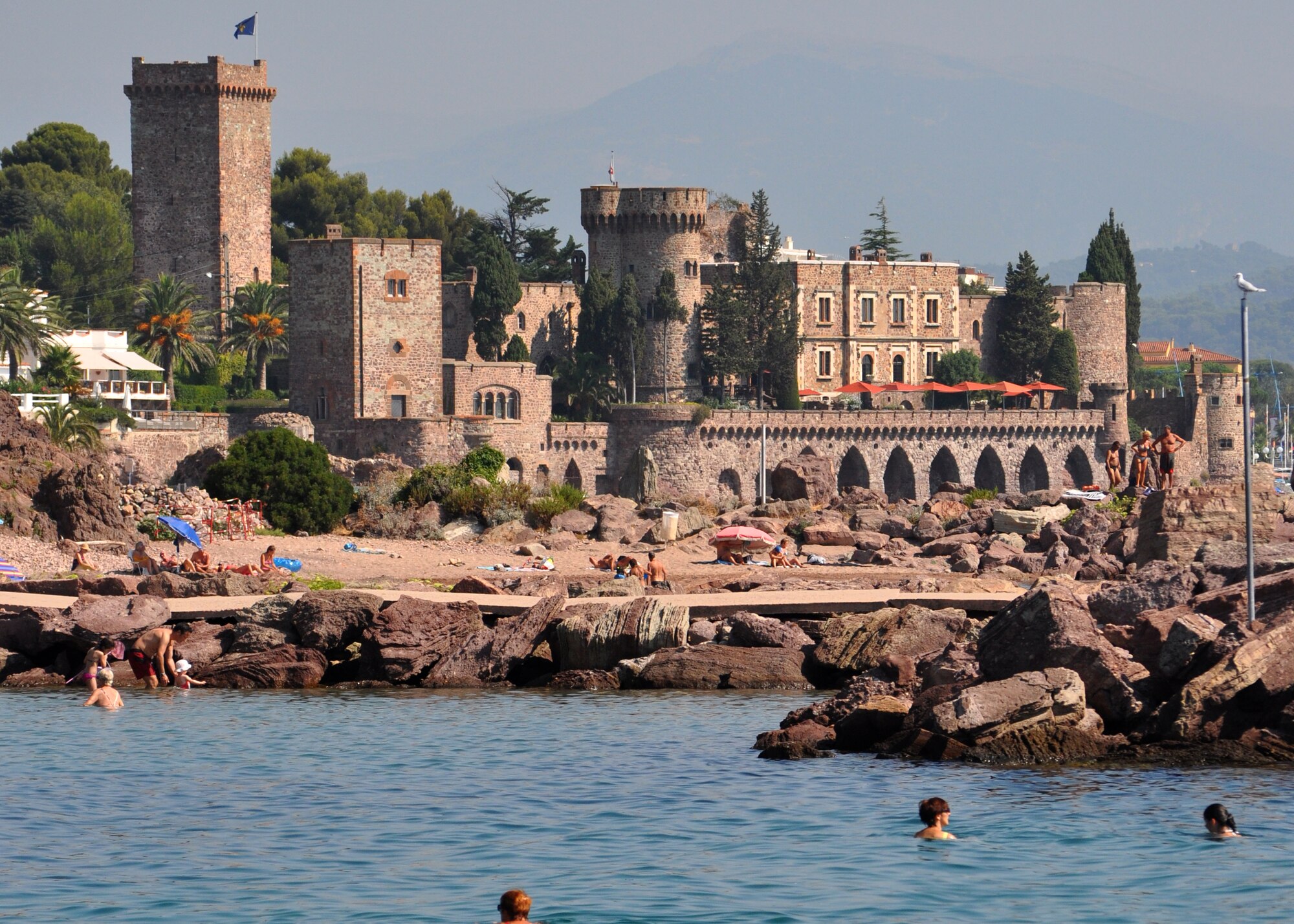A castle sits on the beach coast of Cannes, France. With proper planning, the French Riviera can be accessible by anyone, not just the wealthy patrons the area is known for. (U.S. Air Force photo by Staff Sgt. Jason Armstrong