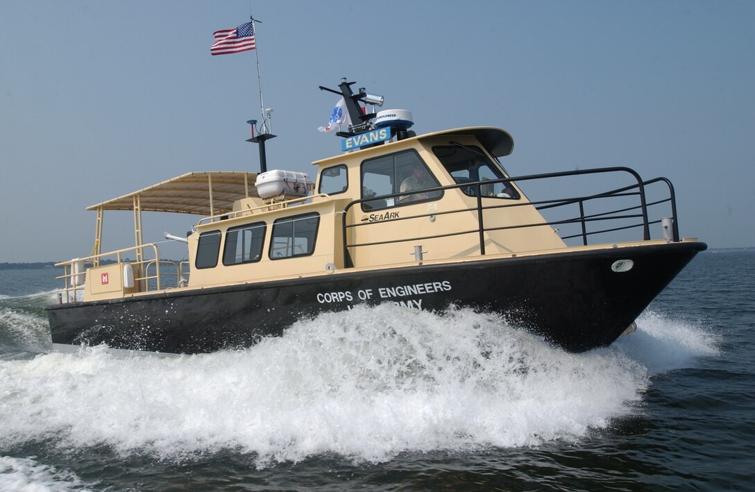 The survey vessel Evans scans Charleston Harbor to keep boating and container ship traffic flowing efficiently and freely through our waterways