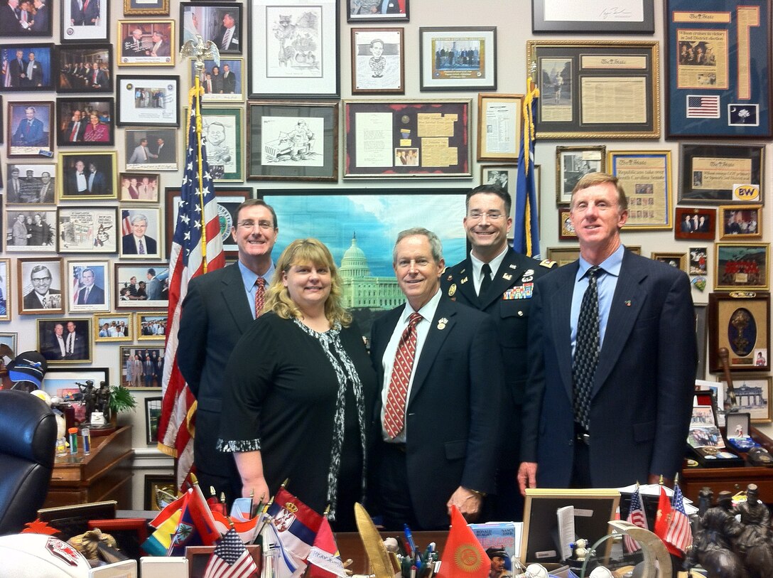 The Charleston District gathers for a photo with US Rep. Joe Wilson in his office.