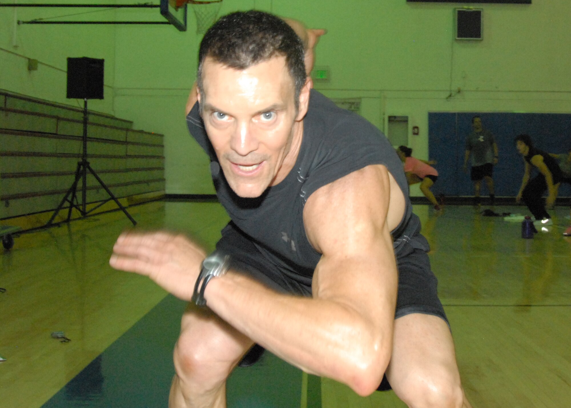 Tony Horton's workout regimen focuses on intesity. (U.S. Air Force photo by Kenji Thuloweit)