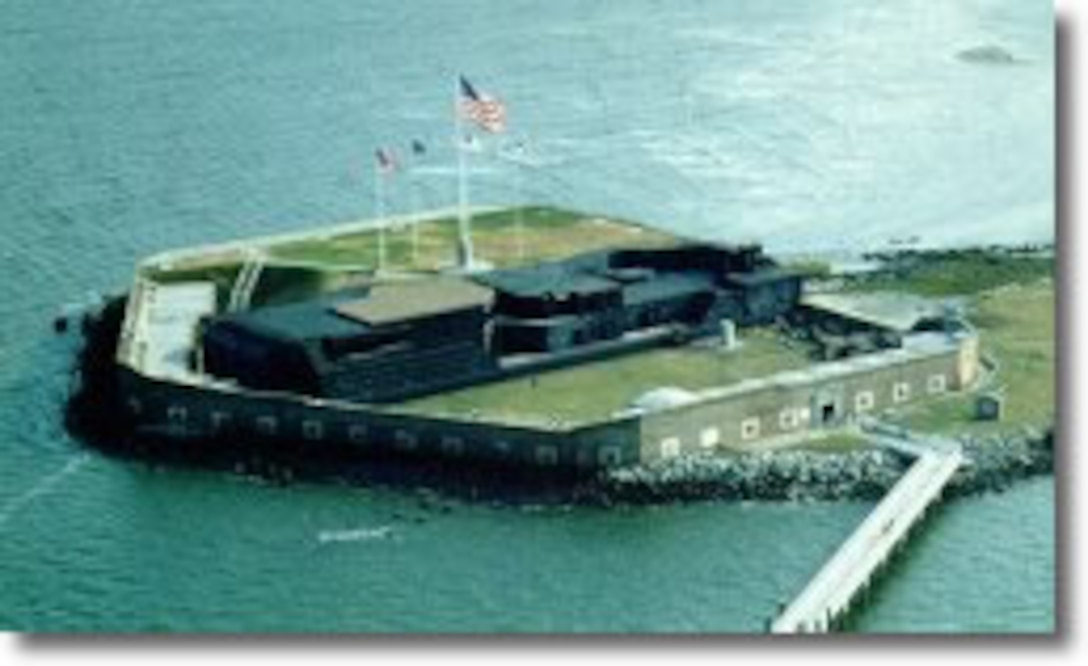 The Army Corps of Engineers constructed Fort Sumter in 1829 to protect the harbor during the Civil War.
