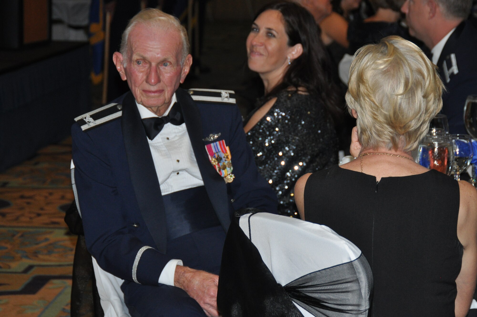Members of 12th Air Force (Air Forces Southern), civic leaders and subordinate commanders and command chiefs celebrated the 70 years of 12th AF at a gala attended by more than 350 people here, Aug. 24. (Photo by Master Sgt. Kelly Ogden/Released).
