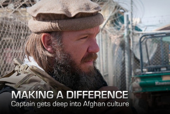 Air Force Capt. Nick Plante prepares to visit the Uruzgan provincial governors compound to visit with Afghan partners Aug. 14, 2012.