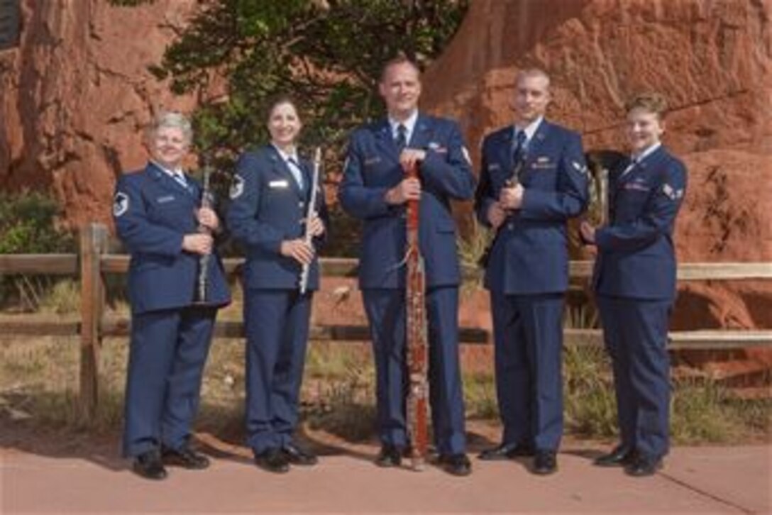 Woodwind Quintet ensemble photo at Garden of Gods - Colorado Springs, CO, USAF photo/TSgt Charles Hatton