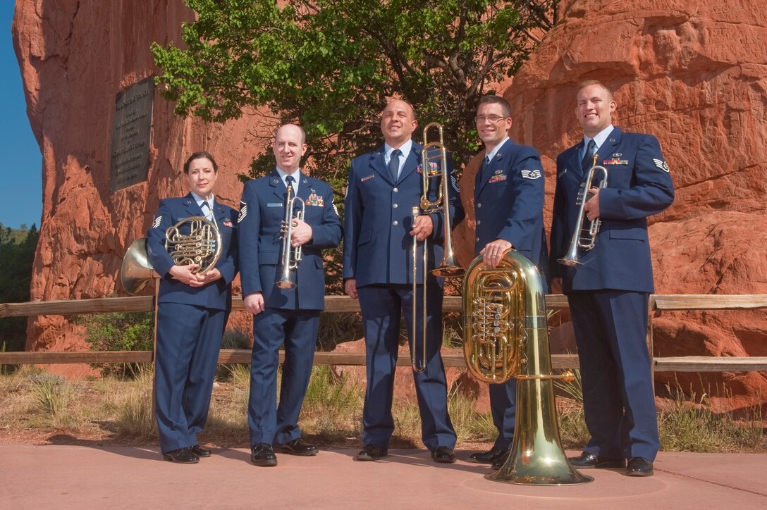 Brass Quintet ensemble photo at Garden of Gods - Colorado Springs, CO, USAF photo/TSgt Charles Hatton