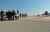 The remains of Sgt. Louis R. Torres were transported through Joint Base San Antonio-Randolph Aug. 29. JBSA-Randolph's Harmon Drive was lined with 
Randolph employees and family members paying final tribute to Torres as his remains were transported back to Ohio. Torres was assigned to the 2nd Battalion, 3rd Infantry Regiment, 3rd Stryker Brigade Combat Team, 2nd Infantry Division at Joint Base Lewis-McChord.  He deployed to Afghanistan with his brigade in December 2011 for his second deployment in support of Operation Enduring Freedom.  He died Aug. 22 from wounds suffered after he encountered an enemy IED Aug. 6 in Kandahar. (U.S. Air Force photo by Benjamin Faske)