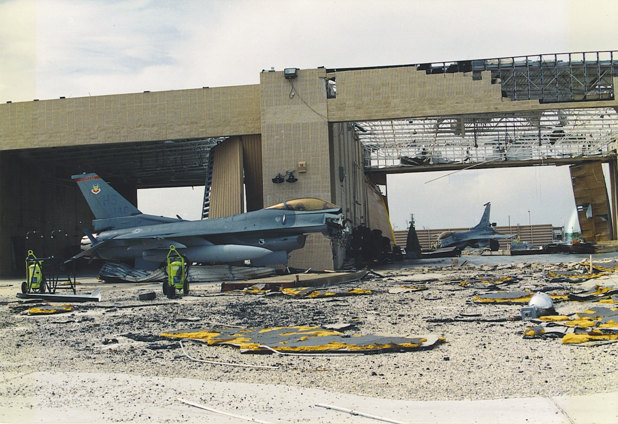 Destruction of Homestead Air Force Base after Hurricane Andrew. (U.S. Air Force photo)