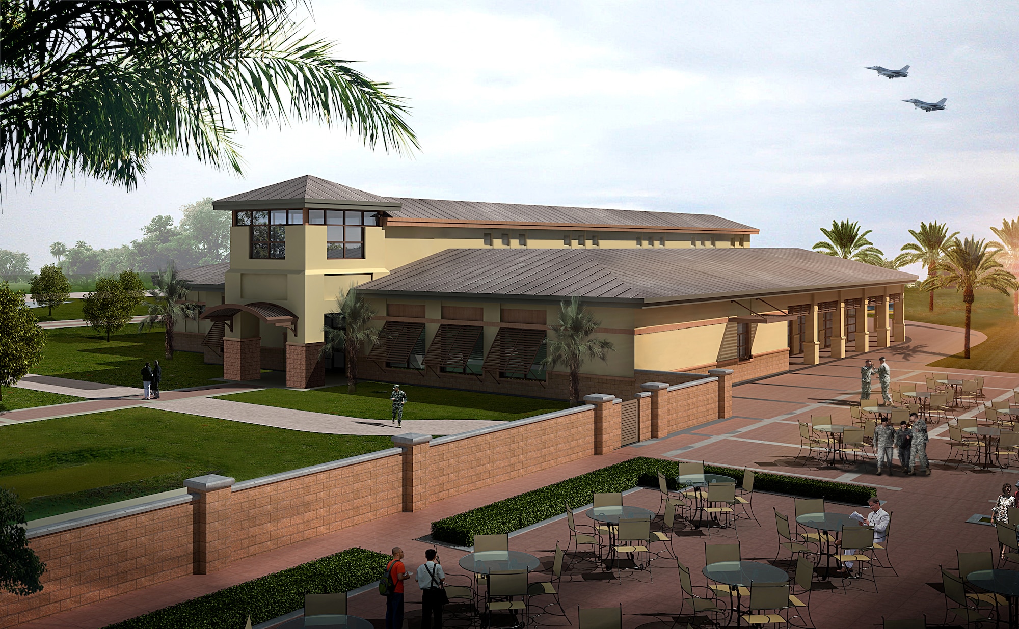 Rendering of Homestead Air Reserve Base's upcoming dining facility now under construction.