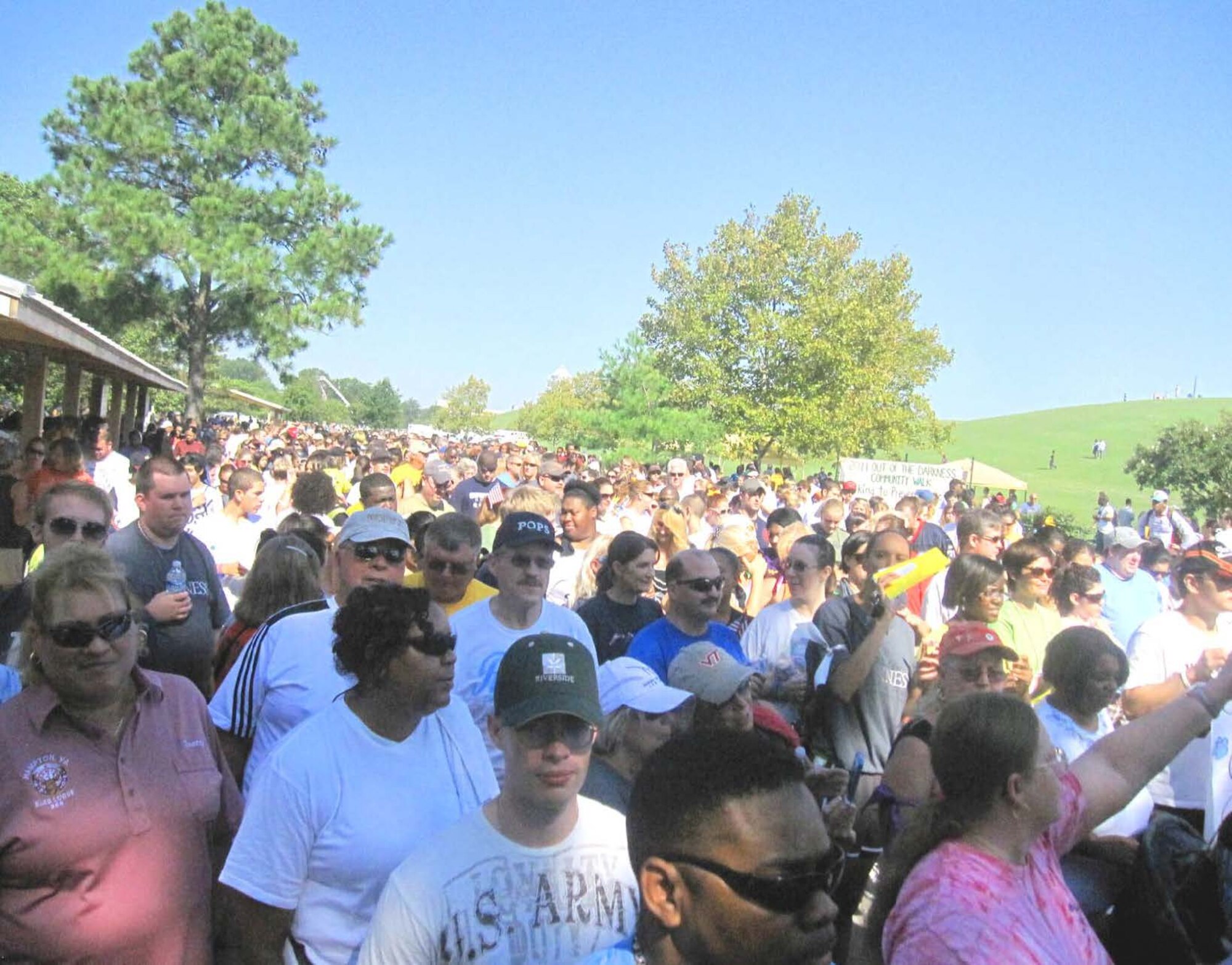 Thousands of people from all walks of life joined together for the Out of Darkness Community Walk in 2011. This year, the walk will be held at Mt. Trashmore, Va., Sept. 8, beginning at 8:30 a.m. (Courtesy photo)