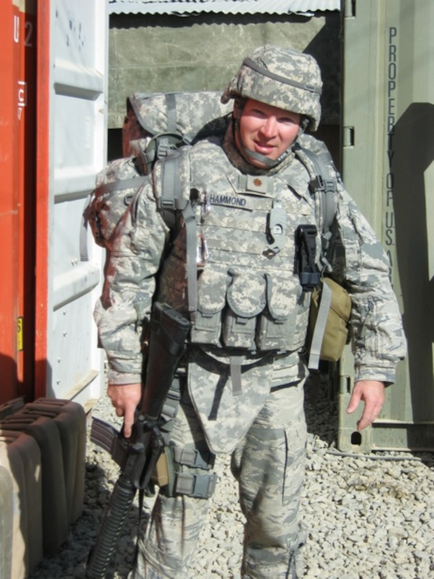 Maj. Rodney Hammond, the new 419th Civil Engineer Squadron commander, and about 30 Air Force Reservists from the 419th Fighter Wing deployed to Afghanistan for six months in 2010. Hammond relayed some of their experiences at a recent Warrior Call. (Courtesy photo)